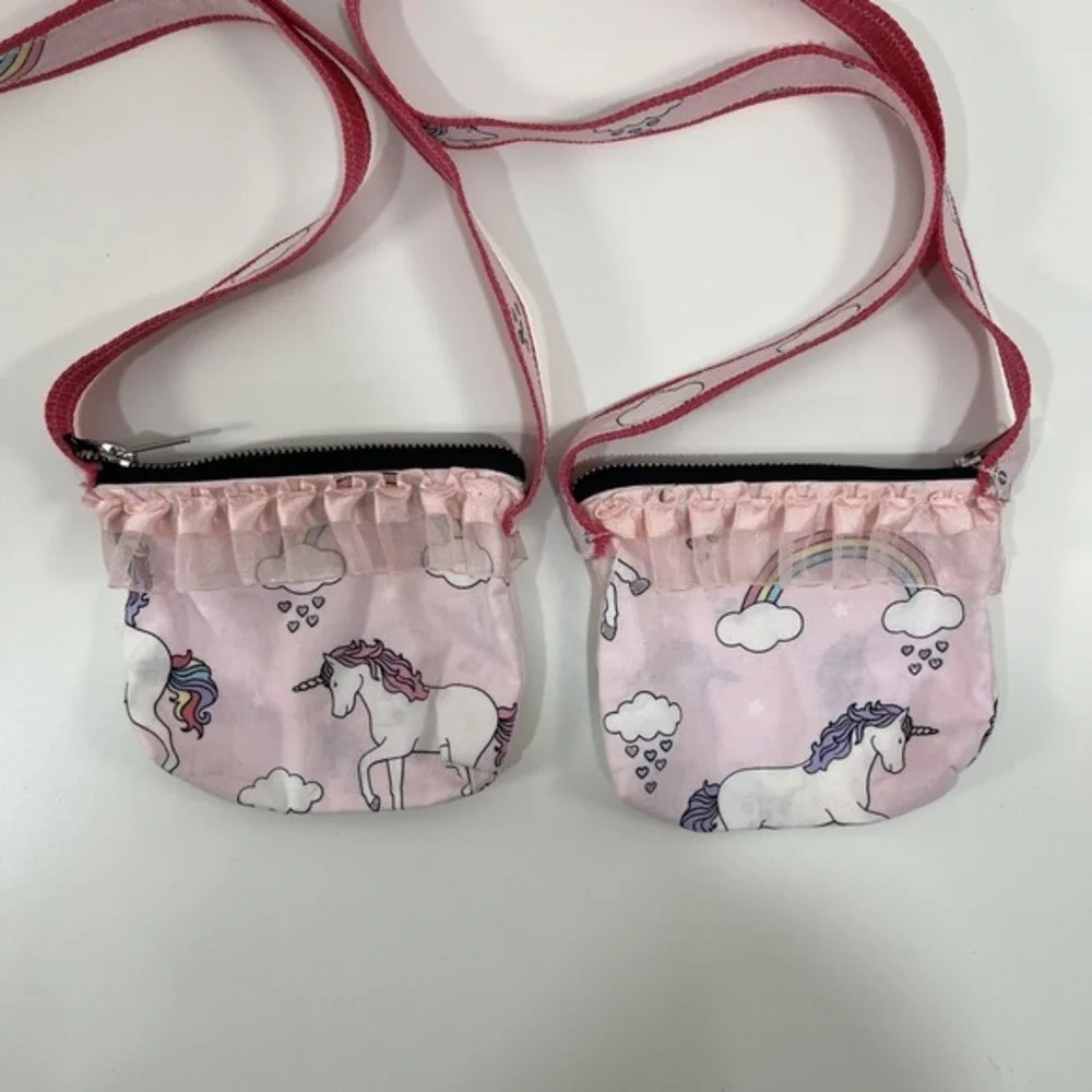 Set of‎ 2 Handmade Little Girls Tote Crossbody Bags Purses TWIN SPECIAL